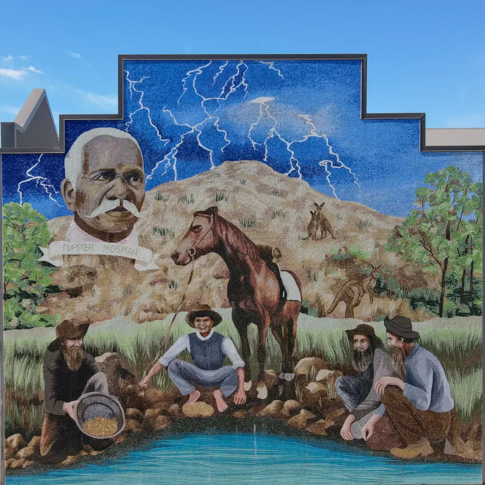 Wall of History panel 01 — The Discovery